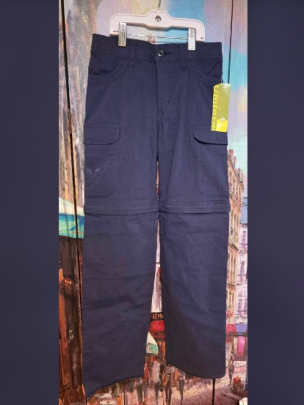 BSA Scouting America Cub Scout Youth Switchback Uniform Pants - Size 8 Navy Blue